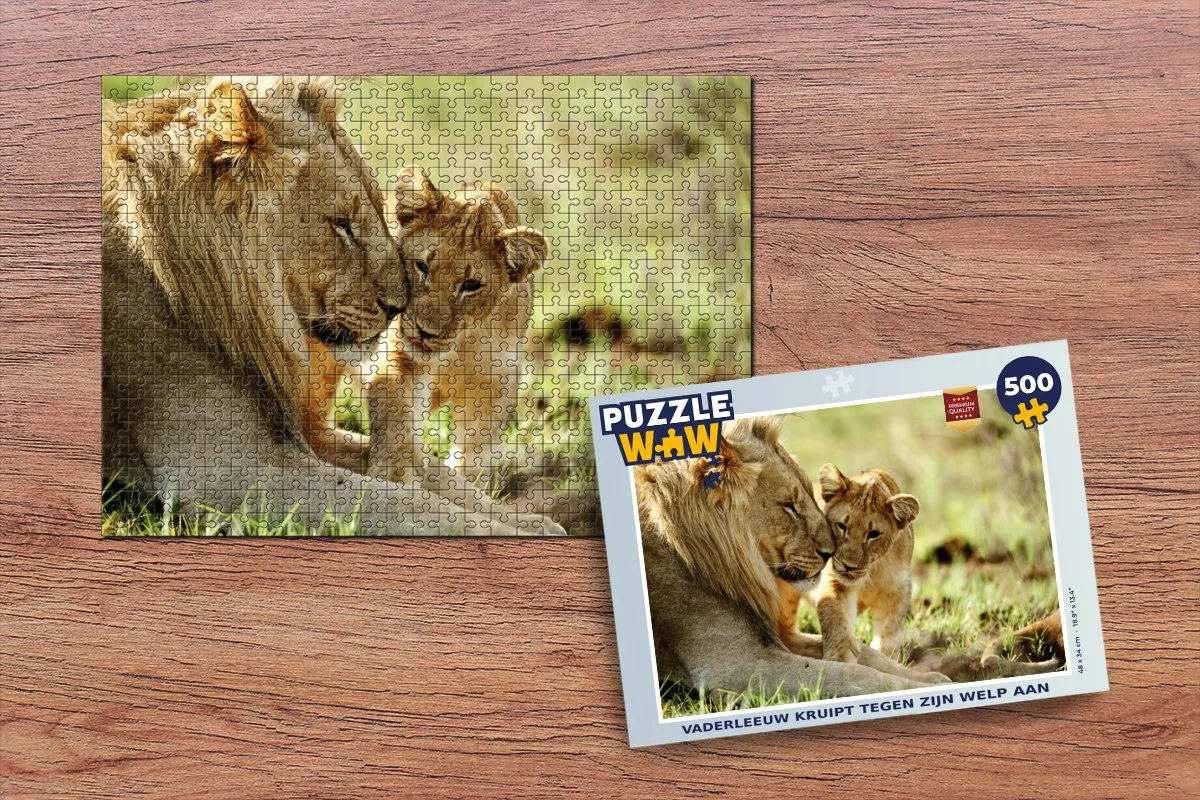 PuzzleWow Wilde Dieren Legpuzzel 500 Stuks - Multicolor