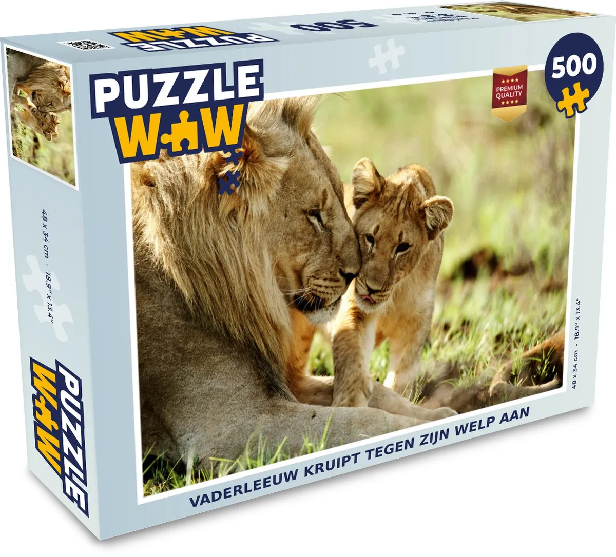 PuzzleWow Wilde Dieren Legpuzzel 500 Stuks