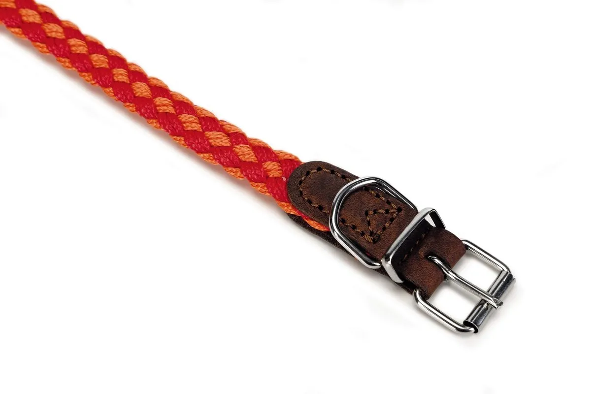 Beeztees Korda Halsband Hond - 33-39cm - Rood/Oranje