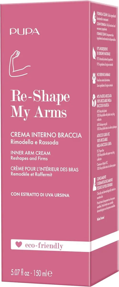 Pupa Milano Re-Shape My Arms Inner Arm Cream 250ml - afbeelding 6 van 6