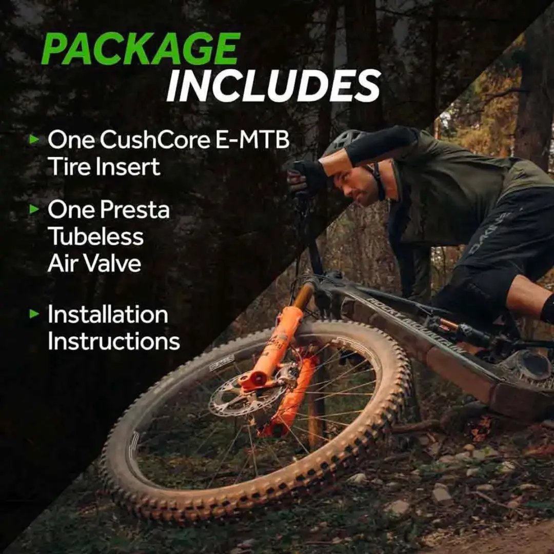 CushCore E-MTB Schuimrubberen inzetstuk 29" 22-35mm - Groen - afbeelding 5 van 5