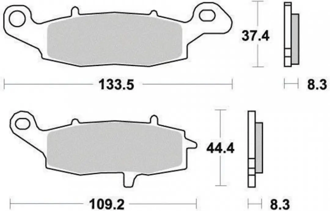 ferodo remblok voor kawasaki 1100 gpz e 1995 tot 1998 avg nieuw