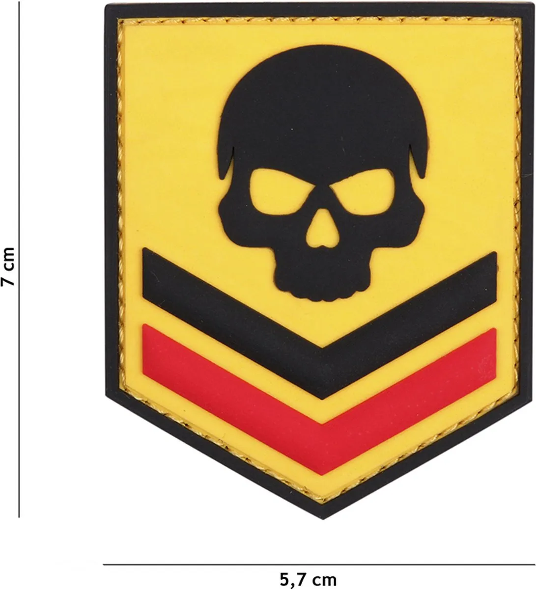 101 Inc Embleem 3D PVC Skull Geel