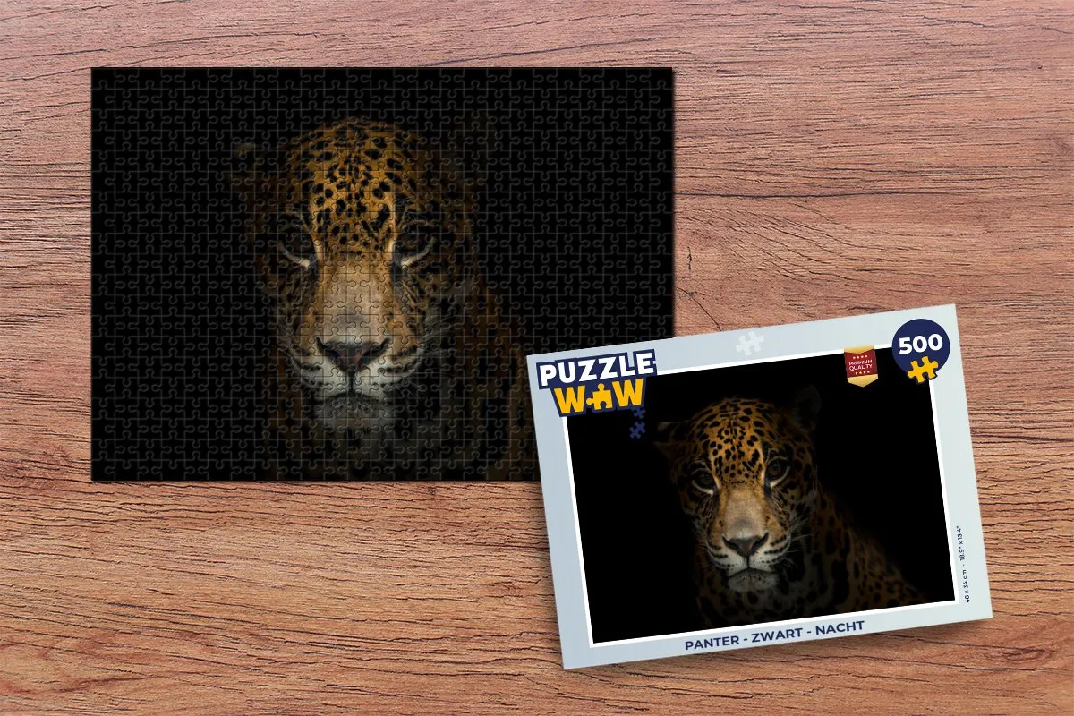 PuzzleWow Panter Legpuzzel 500 Stuks - Multicolor