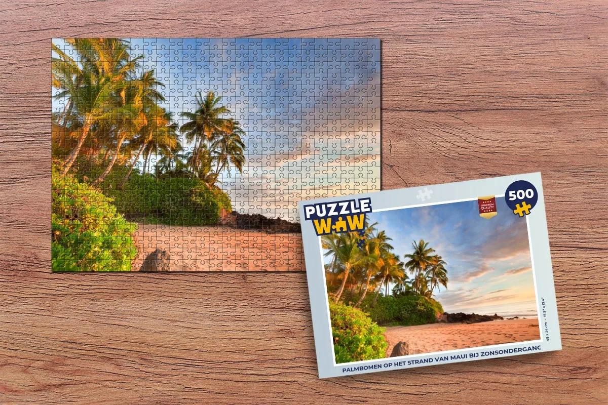 PuzzleWow Legpuzzel Maui Zonsondergang 500 Stuks - Multicolor