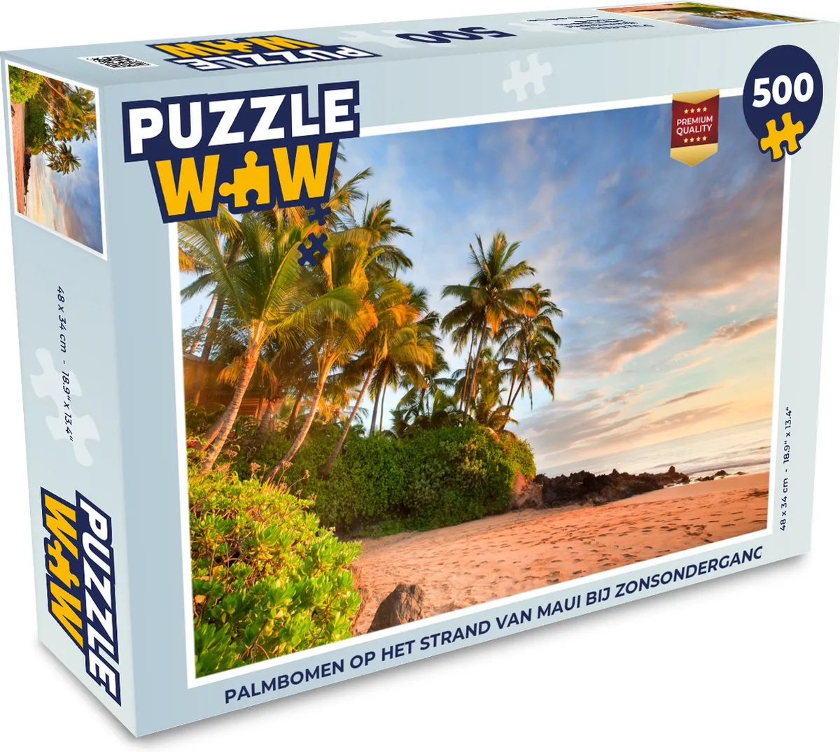 PuzzleWow Legpuzzel Maui Zonsondergang 500 Stuks