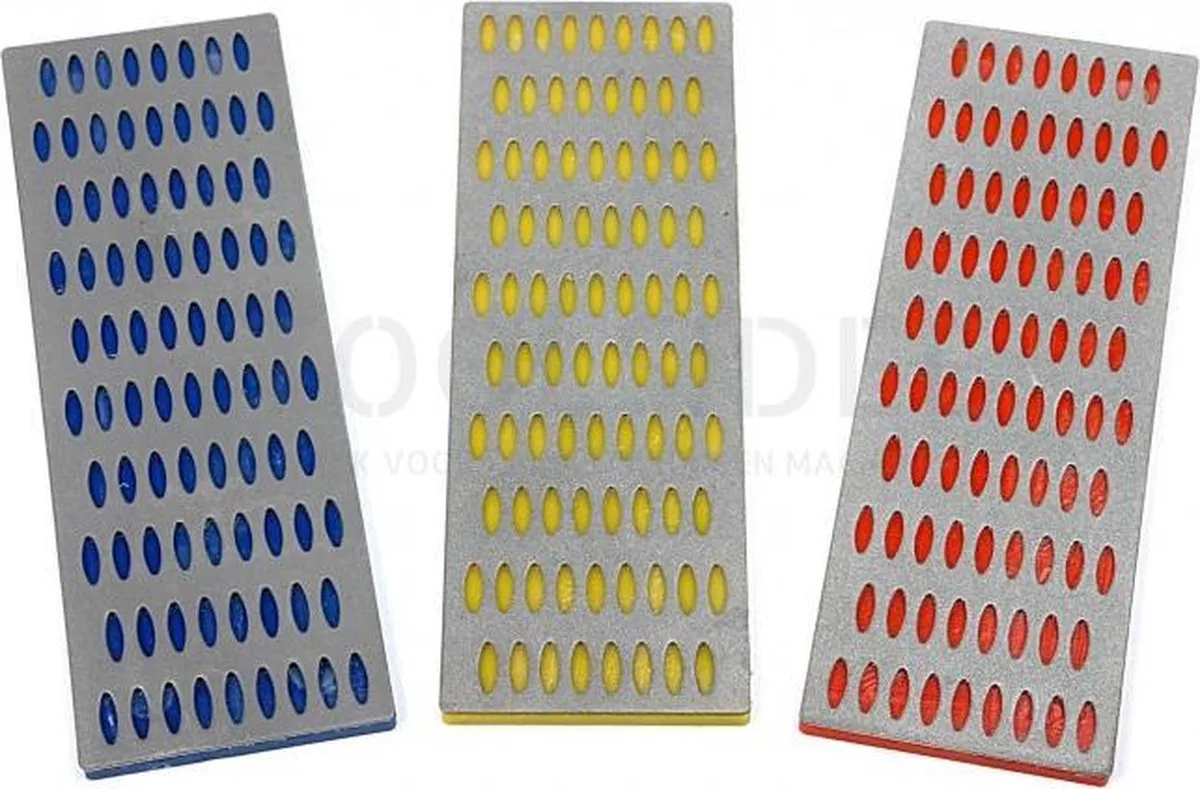 HBM 3-delige Diamant Wetstenen Set 200/300/400