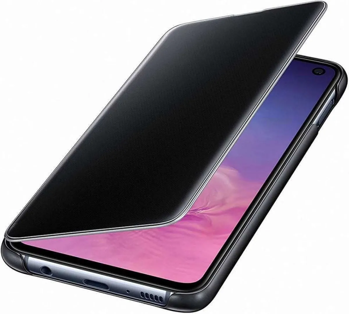Samsung Clear View Cover Zwart - Galaxy S10e