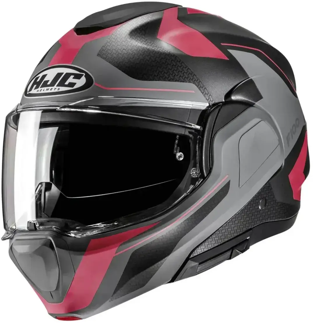 HJC F100 Systeemhelm GrijsMat Roze - afbeelding 5 van 6