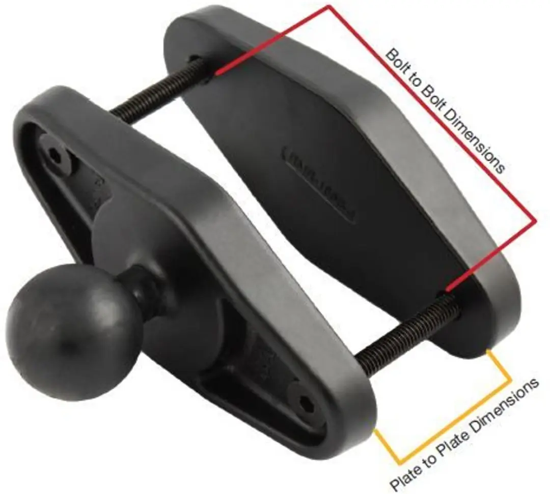 RAM Mounts RAM-101U-247-4 4 inch buisklemset Zwart - afbeelding 2 van 6
