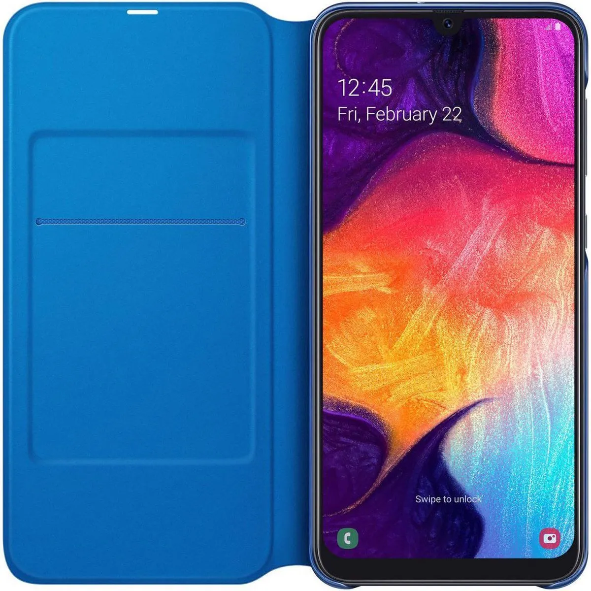 Samsung Flip Wallet Hoesje Galaxy A50 - Donkerblauw