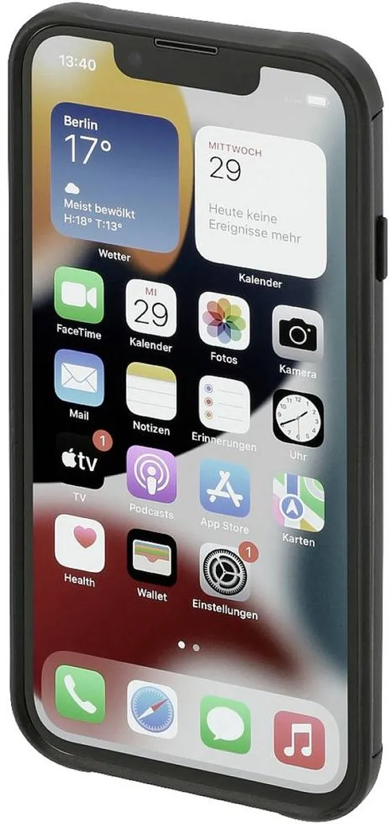 Hama Metallic Frame Cover iPhone 14 Pro - Zwart - 00215524