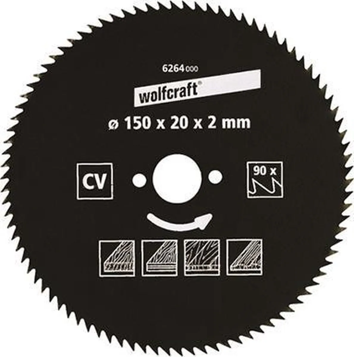 Wolfcraft Handcirkelzaagblad HM 6355000 - 127mm - 18 Tanden