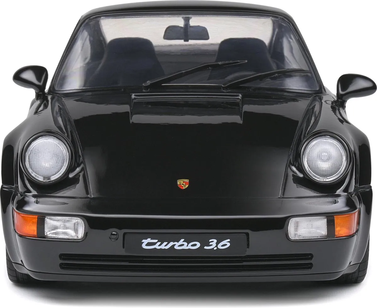 Porsche 911 (964) Turbo Solido 1:18 Schaalmodel - Zwart
