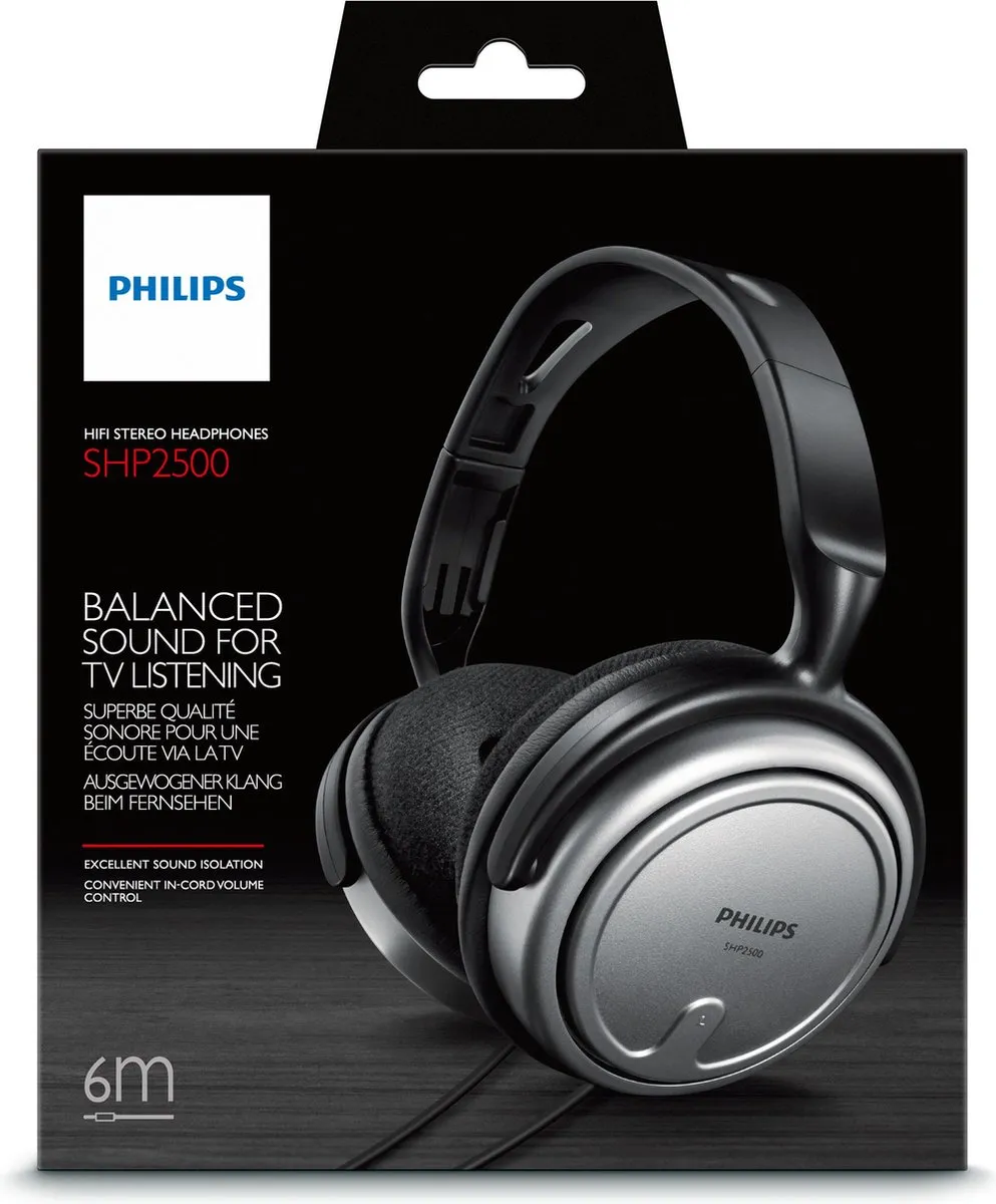 Philips SHP2500 Over-Ear Koptelefoon - Zilver/Zwart
