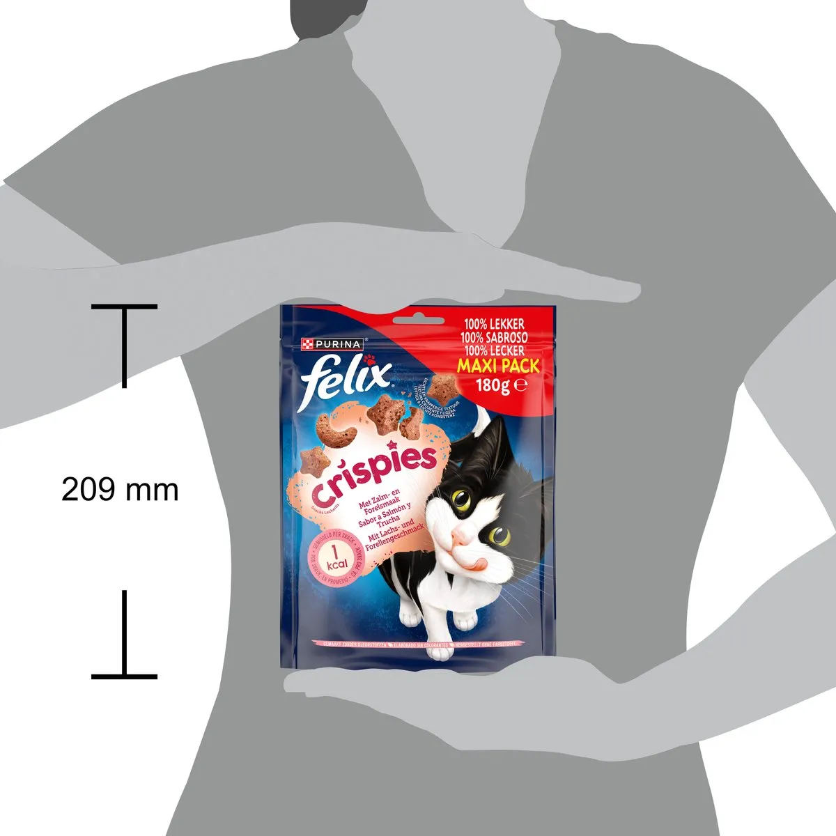 Felix Crispies Maxipack Zalm & Forel - 5x180g