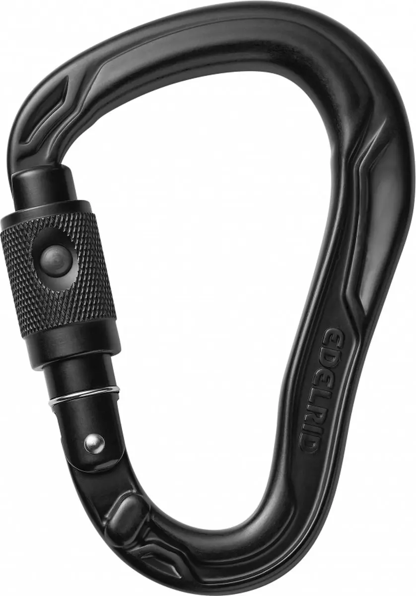 Edelrid HMS Bullet Permalock Karabiner met innovatieve sluiting zwart
