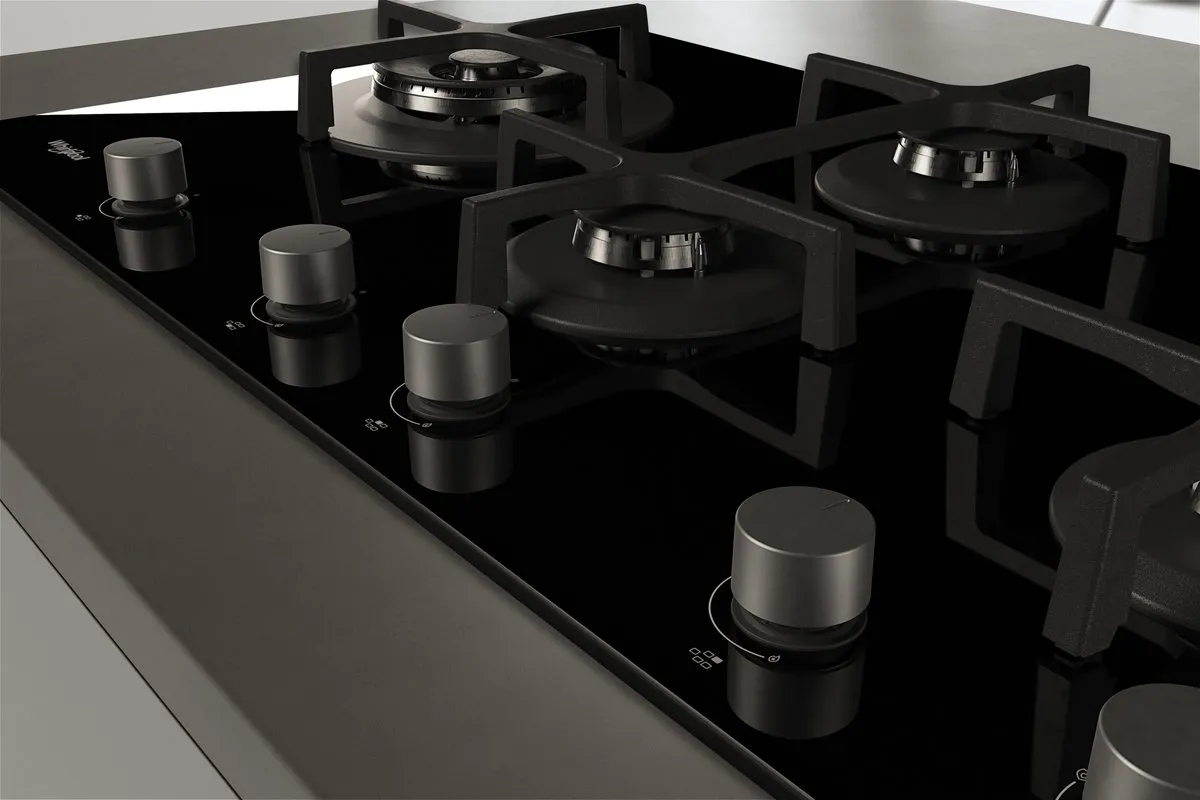 Whirlpool GOA9523NB Gaskookplaat 5 Zones - 86cm Zwart - afbeelding 4 van 6