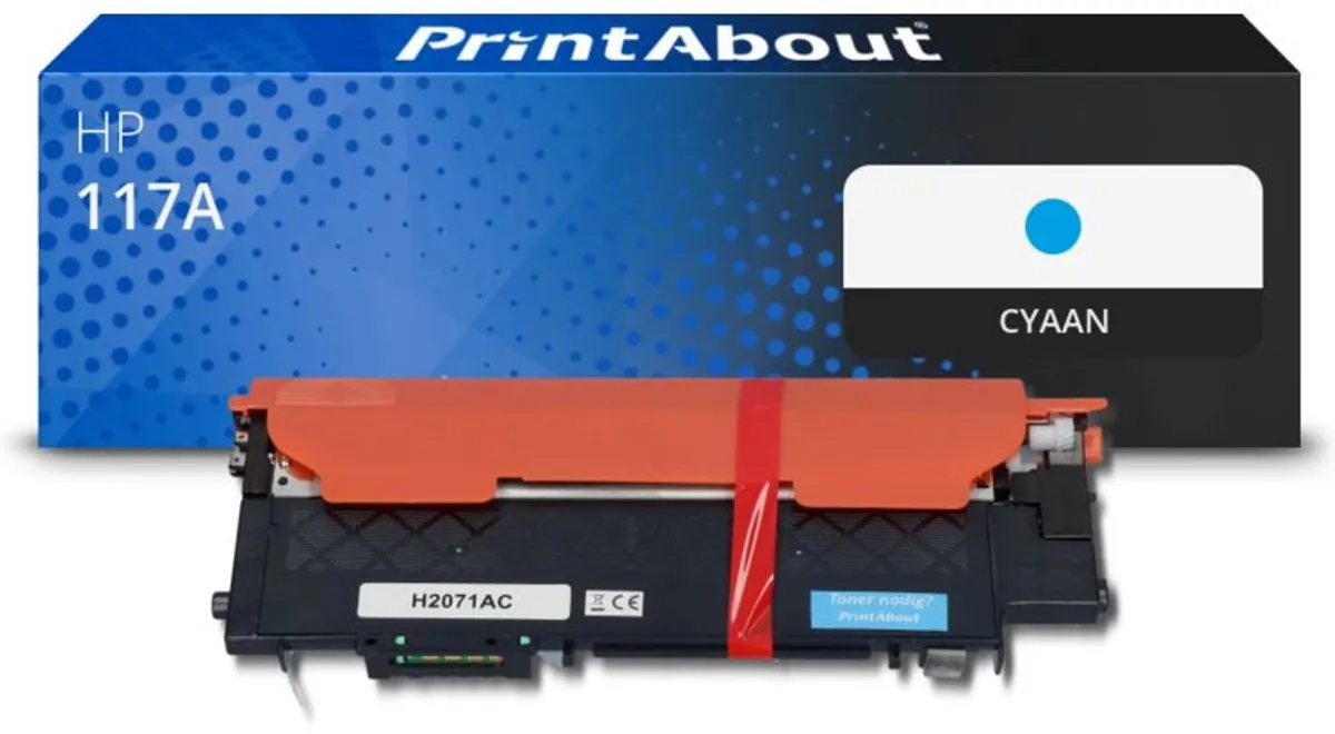 PrintAbout Huismerk HP 117A Toner Cyaan W2071A
