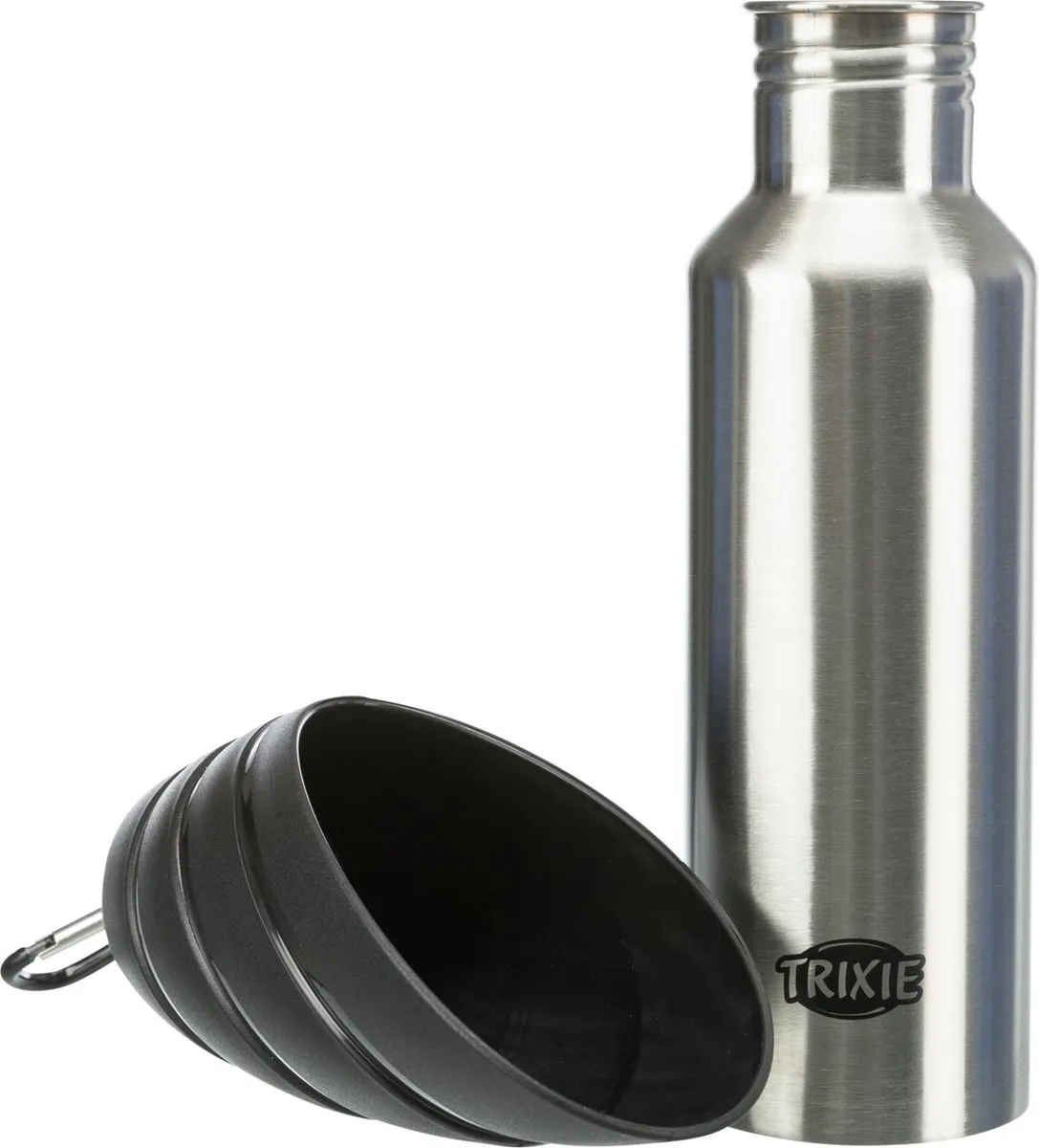 Trixie RVS Drinkfles met Bakje 750ml - Blauw/Zwart - afbeelding 6 van 6