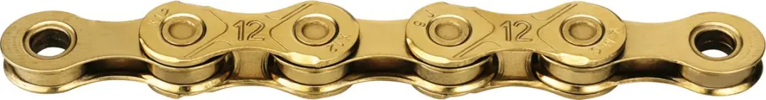 KMC X12 Ti-N Kettingslot 12-speed, goud/zwart Uitvoering 126 schakels