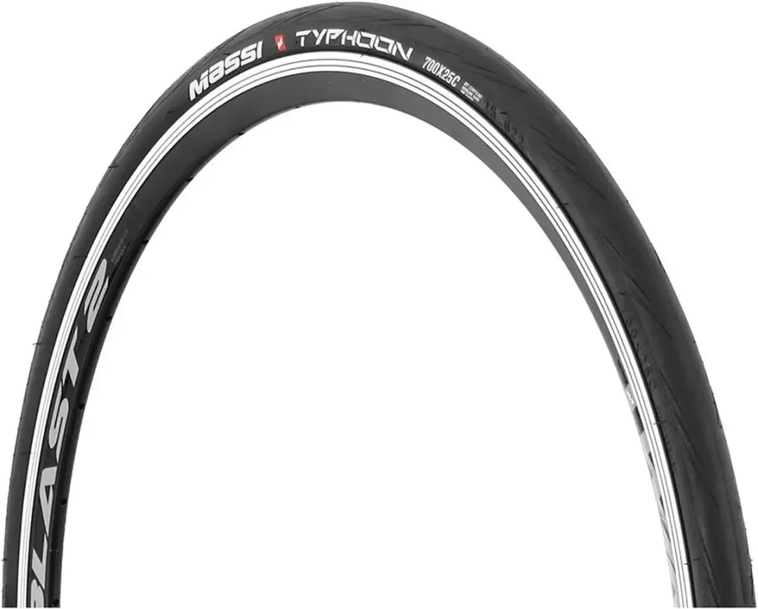 Massi Typhoon Elite 700c X 25 Stijve Racefietsband Zwart 700C x 25