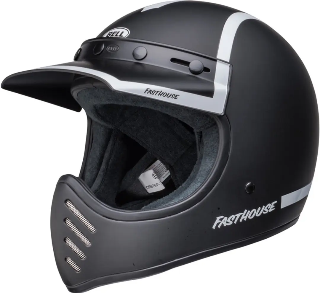 Bell Moto-3 Fasthouse Old Road Zwart Wit Integraalhelm