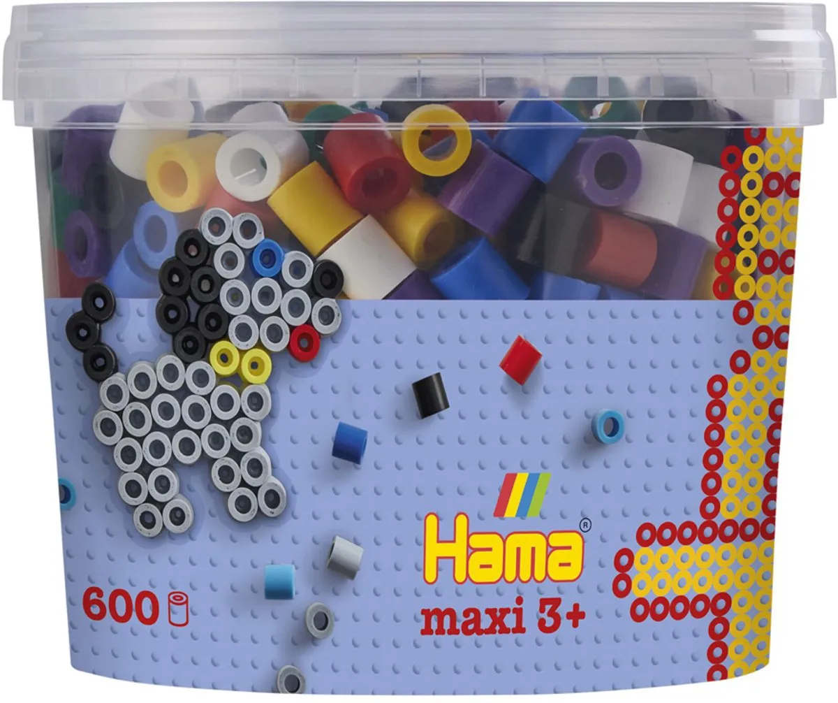 Hama Strijkkralen Maxi Beads Tub - 2 Stuks - 7 Kleuren