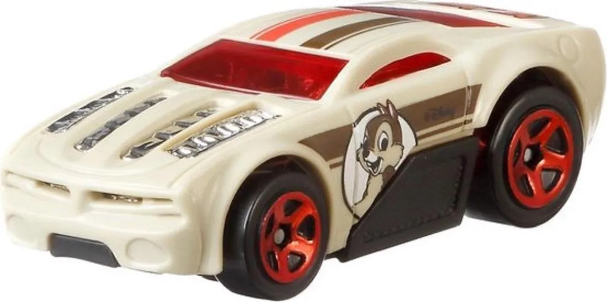 Hot Wheels Mickey & Friends Knabbel en Babbel Auto 7cm - Bruin