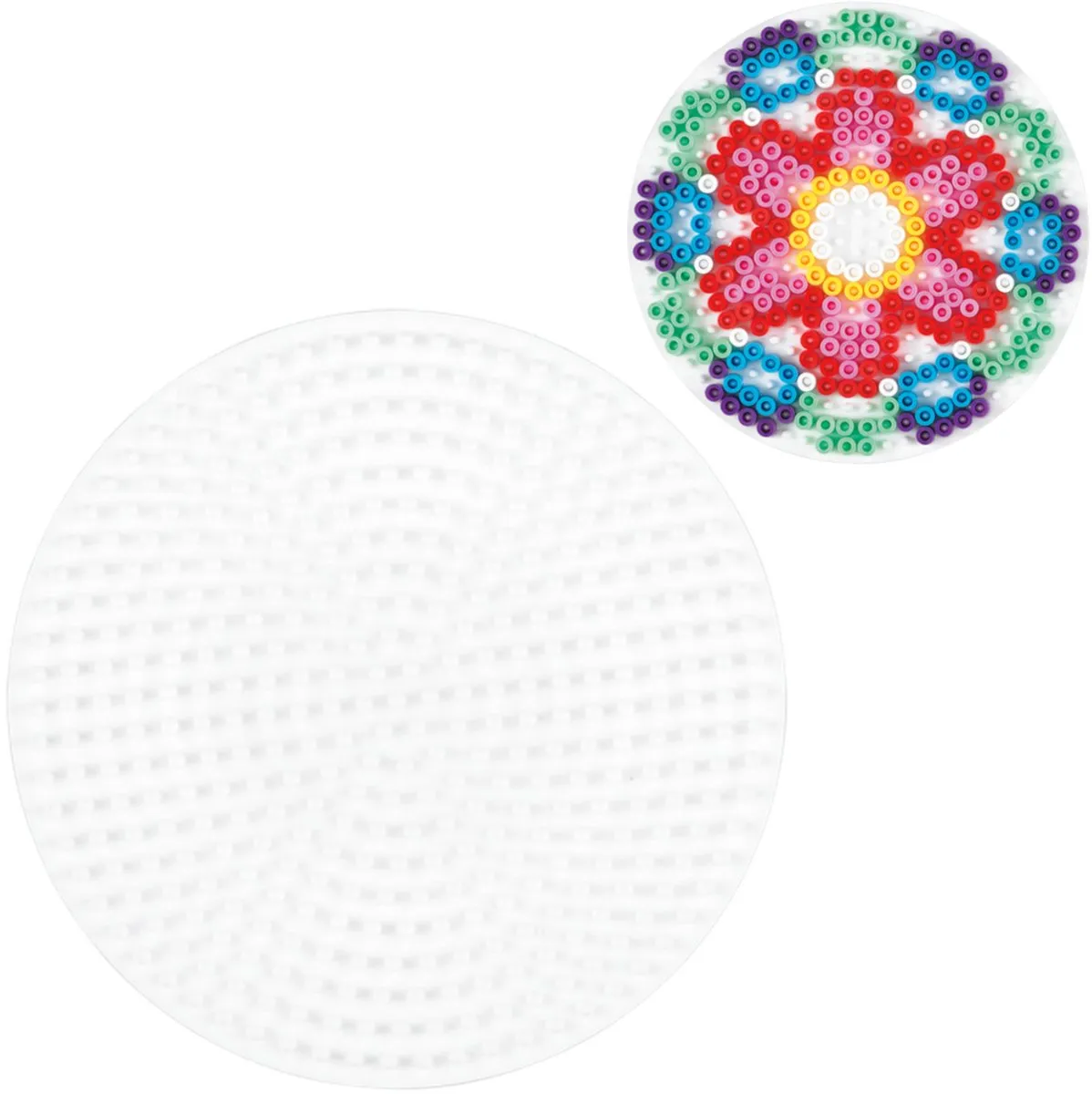 Hama Strijkkralen Grondplaat Rond Medium Wit