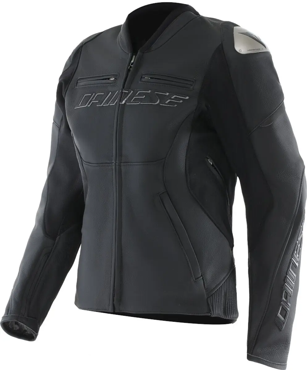 Dainese Racing 5 Dames Zwart Leren Motorjas