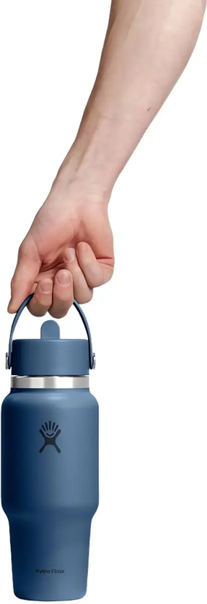 Hydro Flask Wide Flex Straw Travelfles 710ml - Blauw - afbeelding 2 van 3