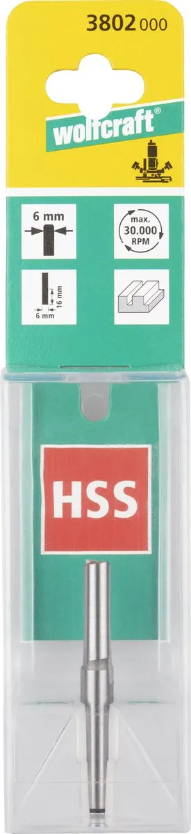 Wolfcraft Groeffrees HSS 3802000 - 6mm - Hout
