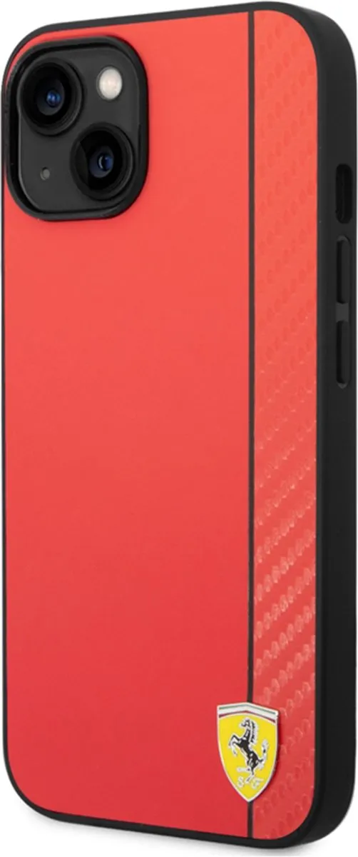 Ferrari Smooth Carbon Hoesje iPhone 14 Plus