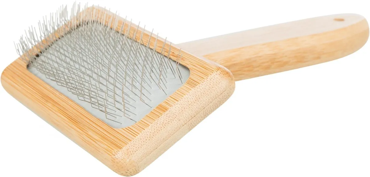 Trixie Slickerborstel Bamboe - Blauw - afbeelding 2 van 2