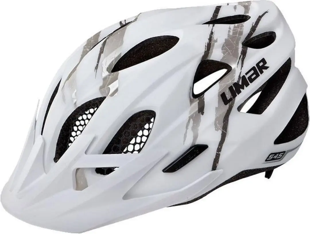 MTB helm wit zilver