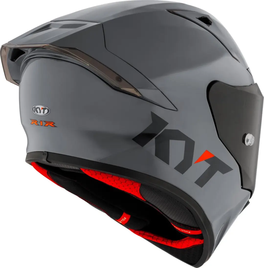KYT R1R Plain Helm - Grijs/antraciet XS - afbeelding 2 van 6