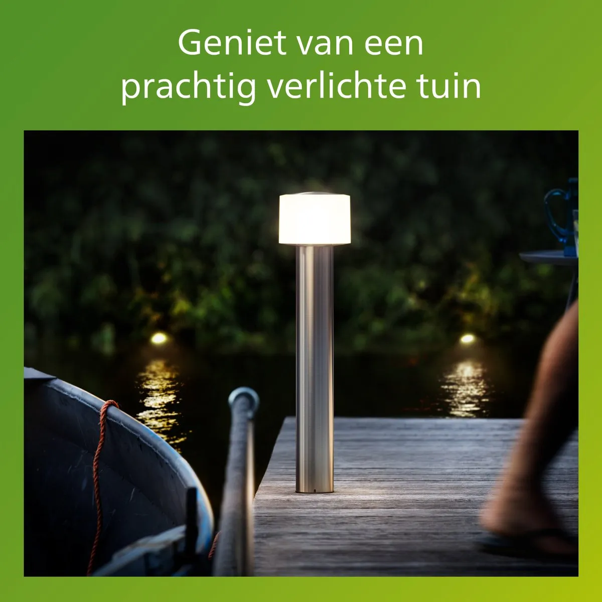 Philips Otis Sokkellamp 4.3W Warmwit - Roestvast staal
