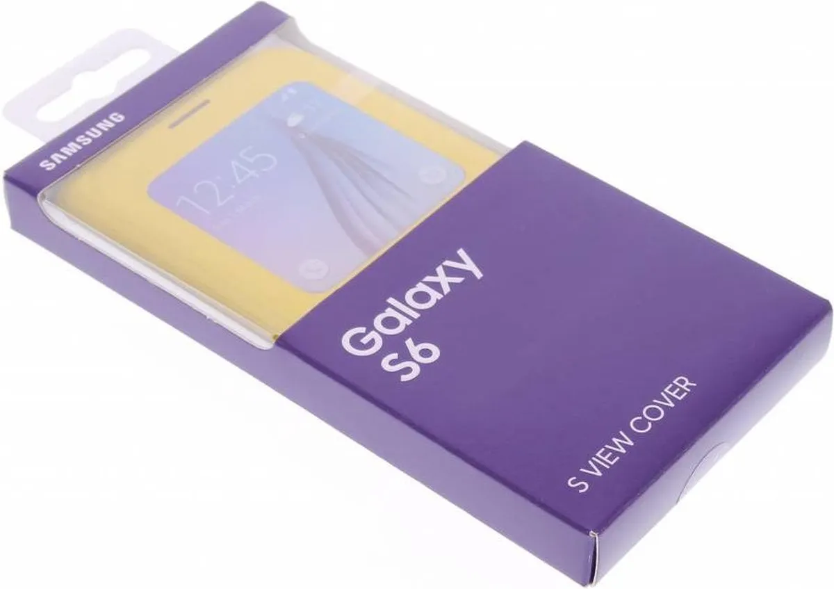 Samsung S View Cover PU Leder - Galaxy S6 - Geel - afbeelding 6 van 6