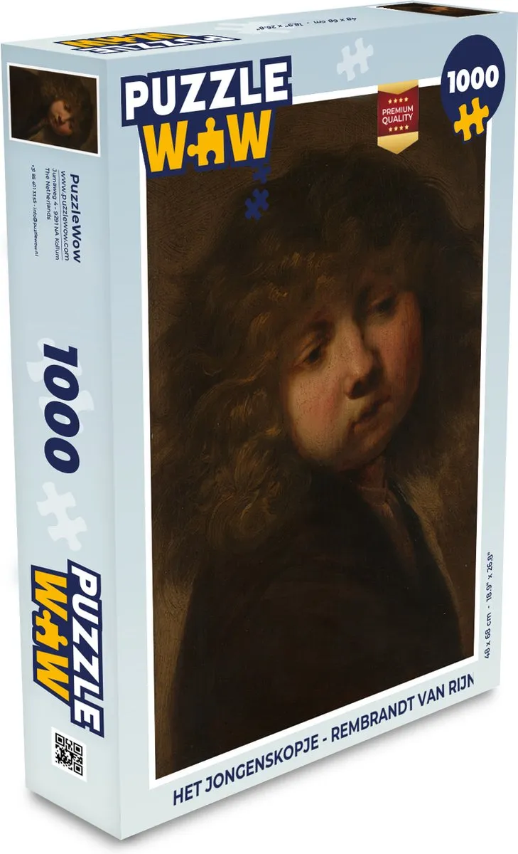 PuzzleWow Het Jongenskopje Legpuzzel 1000 Stuks