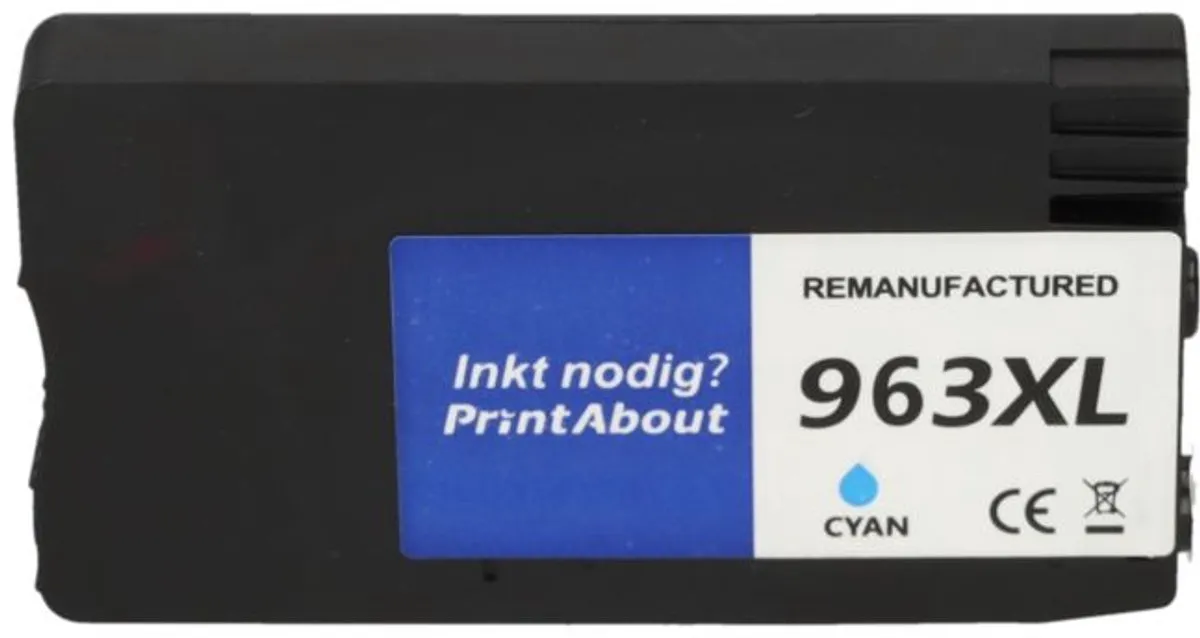 PrintAbout 963XL Inktcartridge Cyaan 25.5ml - HP