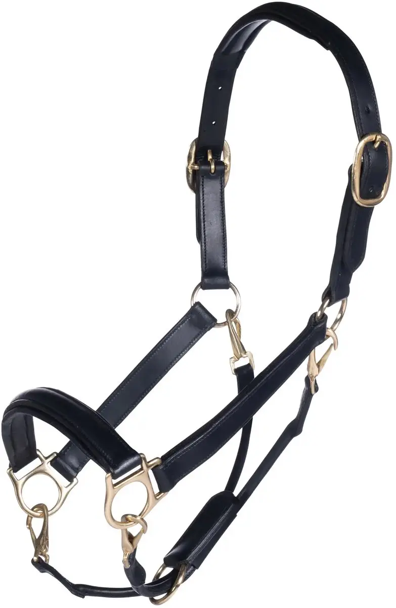 HKM Leren halster Full zwart - afbeelding 2 van 2