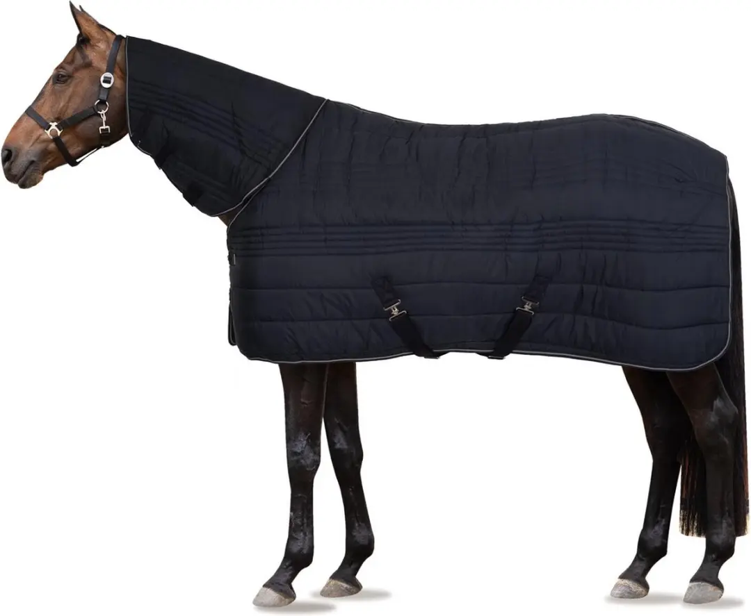 Horze Kingsley Combo Staldeken met hals, 300 grams, Dark Navy,