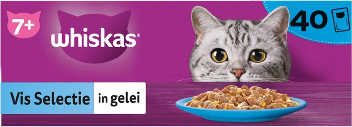 Whiskas Senior 7+ Vis Selectie in Gelei - 40x85g
