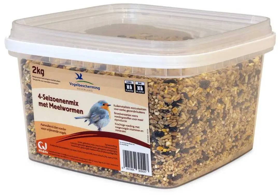 4-Seizoenenmix met Meelwormen 2kg