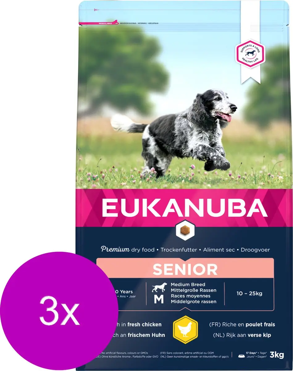 Eukanuba Caring Senior Medium Breed Kip