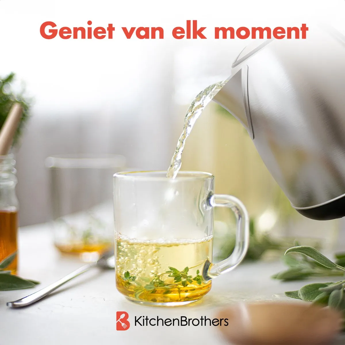 KitchenBrothers KB4069 Waterkoker 1,7L - RVS