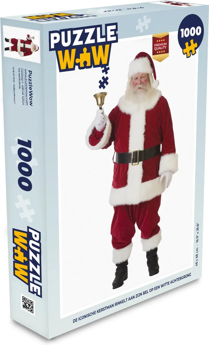 PuzzleWow Kerstman Rinkelt Legpuzzel 1000 Stuks