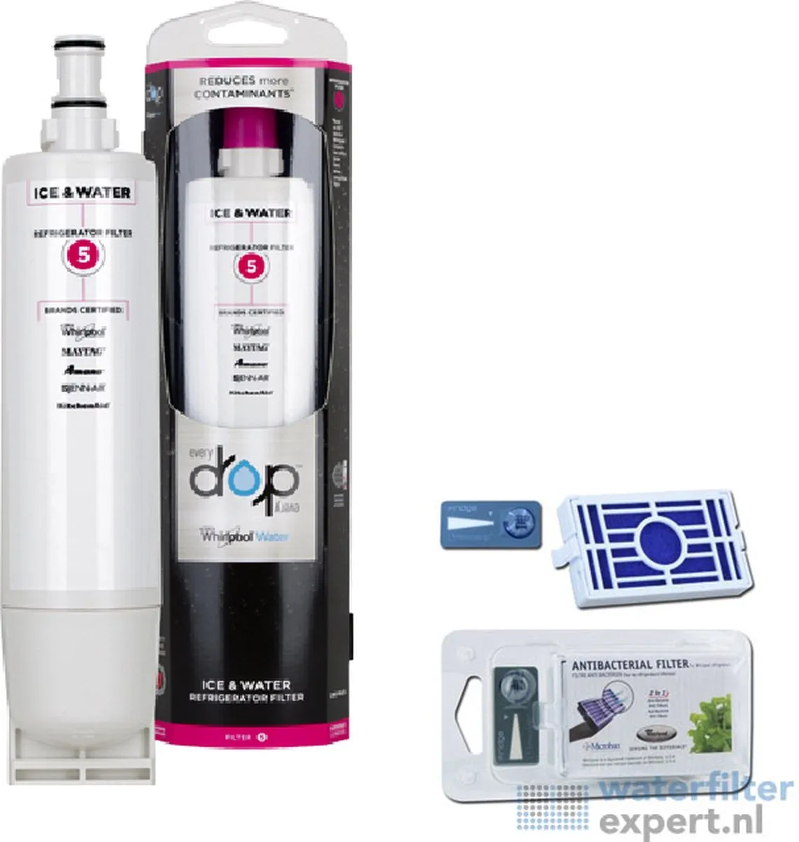 Whirlpool SBS200 + ANT001 Water- & Luchtfilter Set