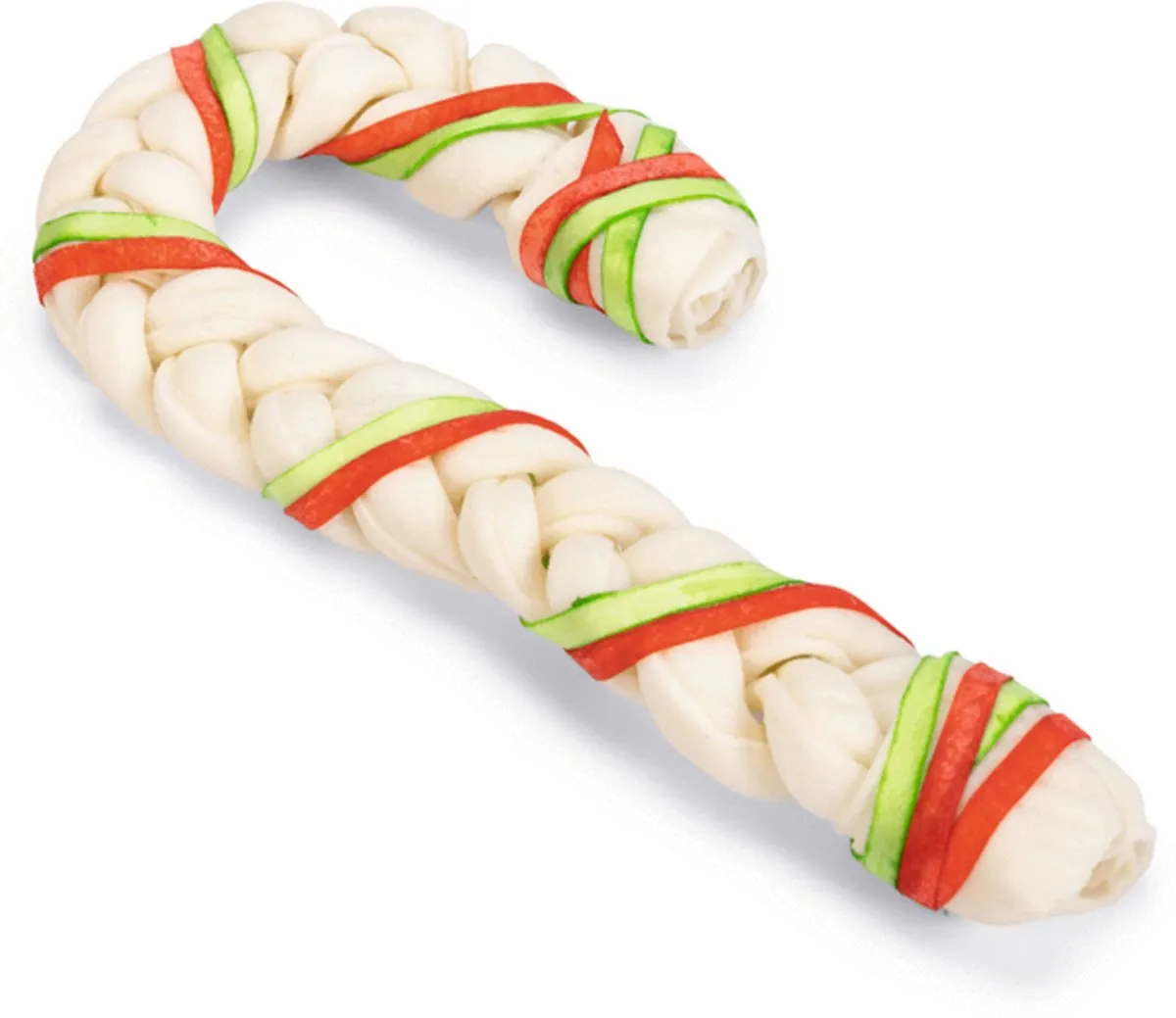 Beeztees Kerst Braided Rawhide Cane Hondensnacks